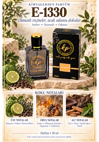 E-1330 Erkek Parfüm Edp 50 Ml Odunsu Aromatik - Odunsu
