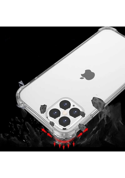 Apple Uyumlu iPhone 12 Pro Max Uyumlu Zore Nitro Anti Shock Silikon-renksiz Renksiz -