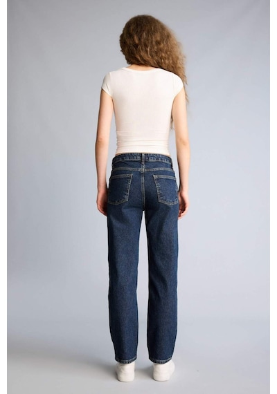 Defacto Comfort Straıght Normal Bel Uzun Jean Yıkamalı Pantolon H1654ax26smnm35 Mavi-nm35