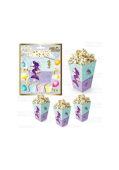 Deniz Kızı Popcorn Mısır Kutusu 8 Adet