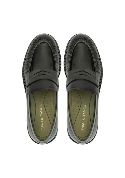 Tamer Tanca Erkek Hakiki Deri Yeşil Loafer Ayakkabı 987 231 Erk Ayk Sk25-26 Olıve Yeşil