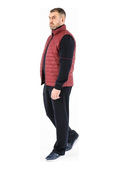 Maraton Büyük Beden Erkek Dik Yaka Bordo- Yelek Bordo-