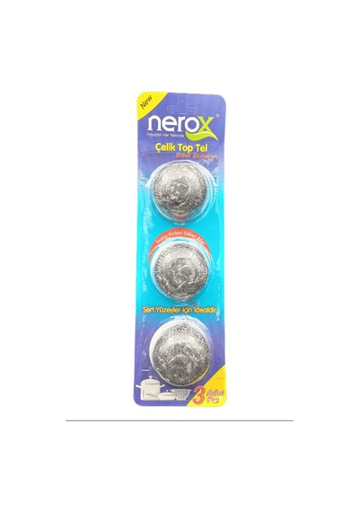 Nerox Çelik Top Tel Ovma Teli 3 Lü Blister Royaleks-nrx-f3003 .