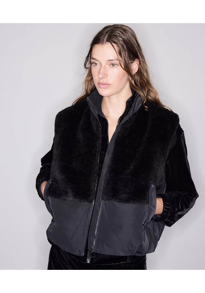 İpekyol Kumaş Mix Bomber Siyah Kadın Yelek Iw6260007113