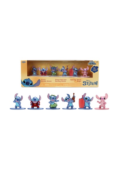 Jada Toys 6 X Figürler Metal Stitch 4 Cm Diorama Farklı Pozisyonlarda Dikiş + Melek Disney Mini Koleksiyonu Lilo & Stitch 8 Yaş 201105003