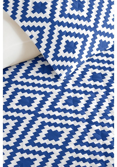 Mavi Geometrik Genç Odası Tek Kişilik Pike Takımı - Modern Beyaz 160x220 Cm Kapitone Yatak Örtüsü Kavrulmuş Kabuğu Geçişi Mavi Geometrik Genç Odası Tek Kişilik Pike Takımı - Modern Beyaz 160x220 Cm Kapitone Yatak Örtüsü Kavrulmuş Kabuğu Geçişi