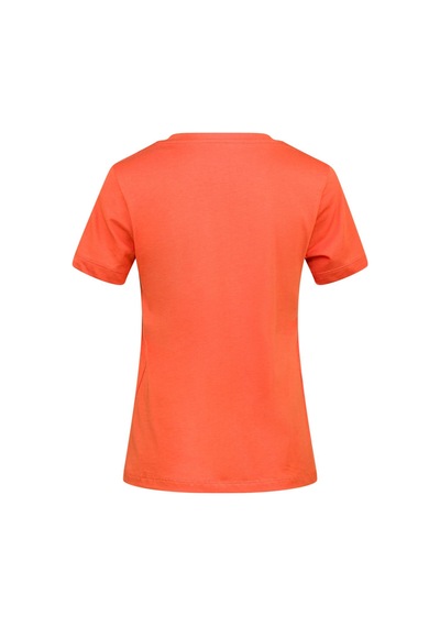 2as Alone Baskılı V Yaka Kadın T-shirt 406 Turuncu