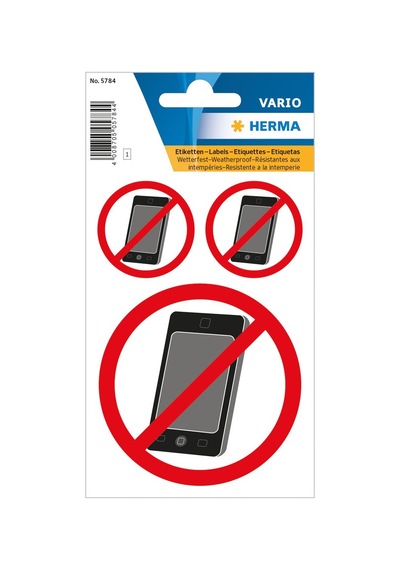 Herma Home Ikaz Etiketı Cep Telefonu Yasak