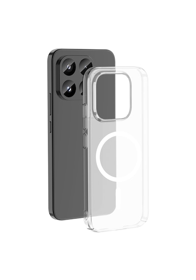 Xiaomi 17 Kılıf Kamera Korumalı M-safe Şarj Özellikli Şeffaf Darbe Emici London Sert Pc Kapak Sadece Kılıf