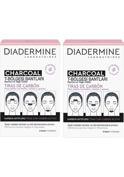 Diadermine 2'li Kömürlü T-Bölgesi Bantları