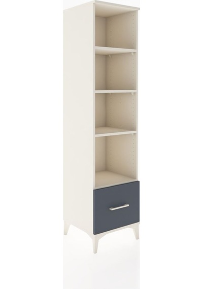 Hyperion Dolap 4 Raflı Tek Çekmeceli 44x44x182 Aytaşı-antrasit Aytaşı
