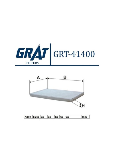 Kabin Filtresi Grat 41400 Nissan Qashqai 2007+