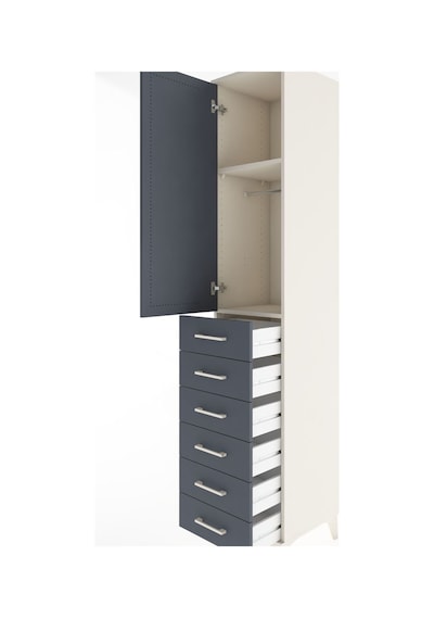 Hyperion Dolap 2 Raflı 6 Çekmeceli Tek Askılı 44x44x221 Aytaş... Aytaşı