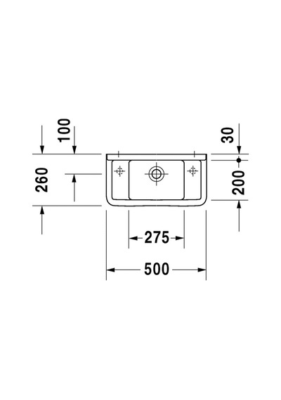Duravit Starck 3 Kucuk Lavabo 500 x 260 MM 0751500000
