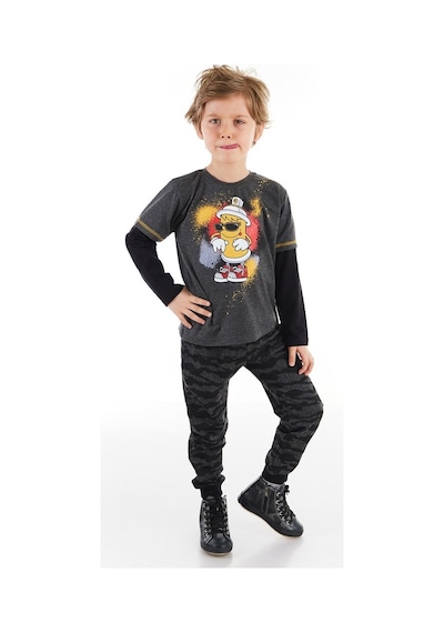 Denokids Mushi Spray Kamuflaj Erkek Çocuk Pantolon Takım Çok Renkli