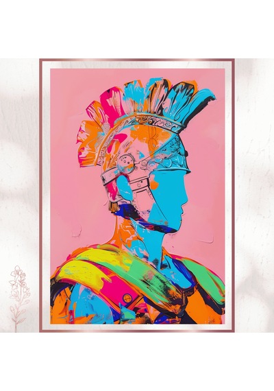 Neon Roma Askeri - Renkli Retro Pop Art Pvc Tablo