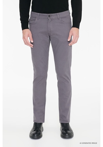 AC&Co / Altınyıldız Classics Slim Fit Dar Kesim Pamuklu Esnek Chino Erkek Pantolon Antrasit