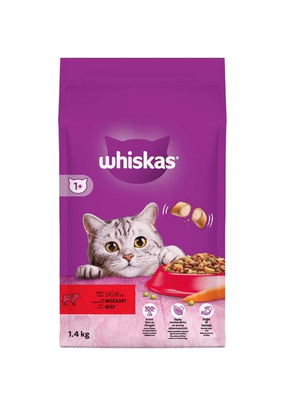 Whiskas Kuru Biftekli Kedi Maması 1,4 Kg