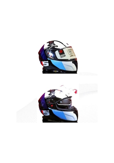Shıro Kask 100208 Fullfaec Katana Smsport Xl Sunvızor Çok Renkli