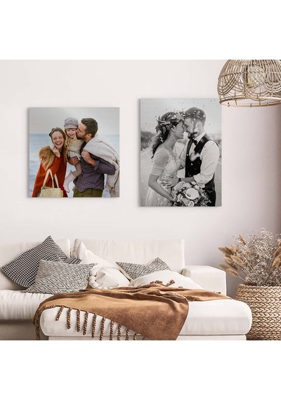 Premium Kişiye Özel 2 Adet Metal Poster Tablo Full Hd Kalite Baskı 20x20 Cm Çok Renkli