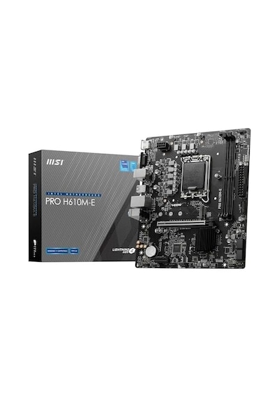 Msı Mb Pro H610m-e Soket 1700 Ddr5 5600mhz Oc Hdmı Vga M.2 Usb3.2 1x 1g Lan Matx
