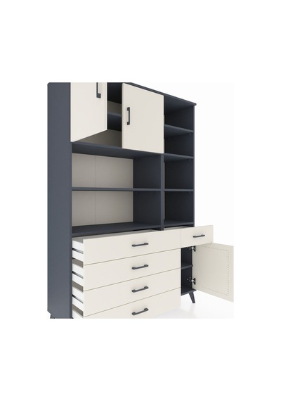 Hyperion Dolap 9 Raflı 5 Çekmeceli 3 Kapaklı 132x44x195 Antrasit-aytaşı/aytaşı Aytası/aytası Hyperion Dolap 9 Raflı 5 Çekmeceli 3 Kapaklı 132x44x195 Antrasit-aytaşı/aytaşı Aytası/aytası