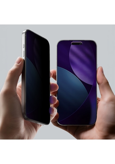 Apple Uyumlu   iPhone 17 Pro Max Amazingthing Titan Privacy İz Bırakmayan Temperli Ekran Koruyucu Siyah