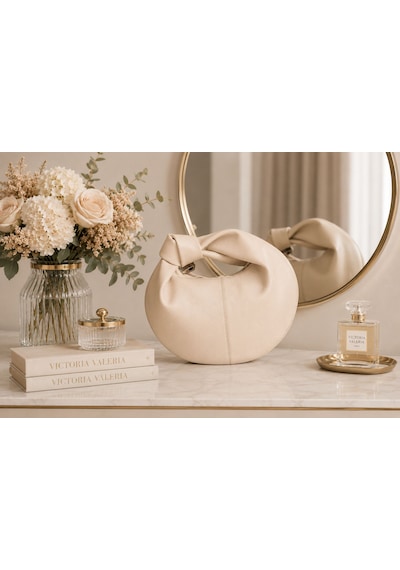 Housebags Masion Rose New Trend El Çantası Bej