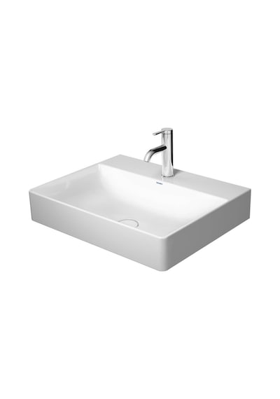 Duravit - Durasquare Tezgah Üstü Lavabo Batarya Banklı 60 Cm Beyaz - 2353600071- Beyaz