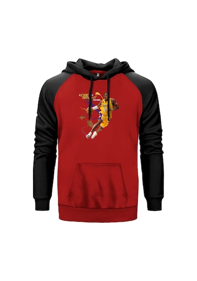 Kobe Brynt 24 Yellow Mamba Kırmızı Renk Reglan Kol Sweatshirt Kırmızı