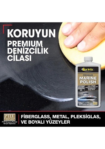 Starbrite - Ptef Teflonlu Premium Marin Cila 473 Ml : Standart Cilalardan 5 Kat Daha Dayanıklı, Aynamsı Parlaklık Ve Üstün Uv Zırhı