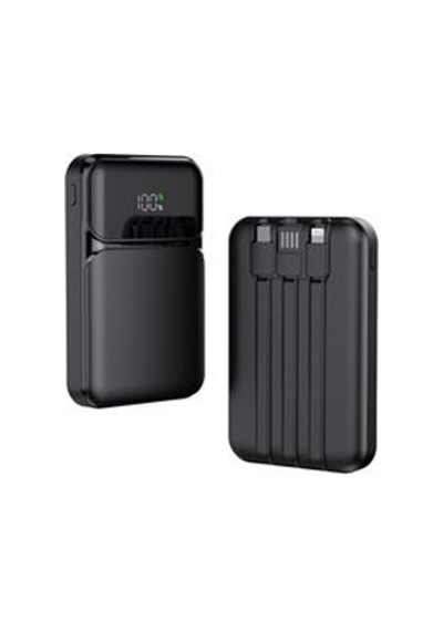 Snapmax Snp-3006 10.000 Mah Hızlı Şarj Led Göstergeli 3in1 Dahili Kablolu Powerbank