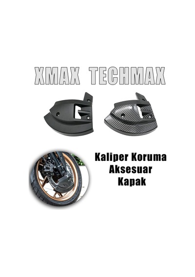 Xmax Techmax 250/300 2023-2024 Ön Kaliper Disk Koruma Modifiye Karbon KARBON