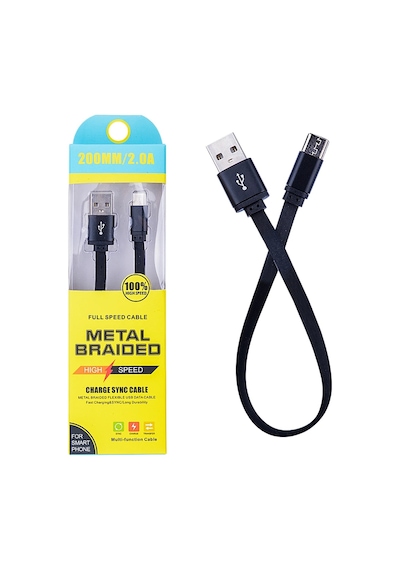 Android Micro 2a 20mm Kısa Yumuşak Dokulu Renkli Usb Kablo- 5775