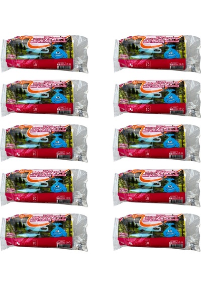 Yener 2 Kat Beyaz Mini Küçük Boy Çöp Torbası Poşeti 10 L 50 x 40'lı 40 x 50 CM