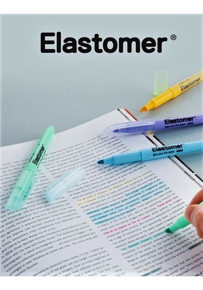 Lineplus Elastomer Fosforlu Kalem Pastel Renkler 6'lı Paket