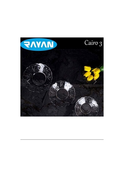 6'lı Cam Tabak Güneş Yıldız Gül 3 Model Royaleks-g-405 15x9