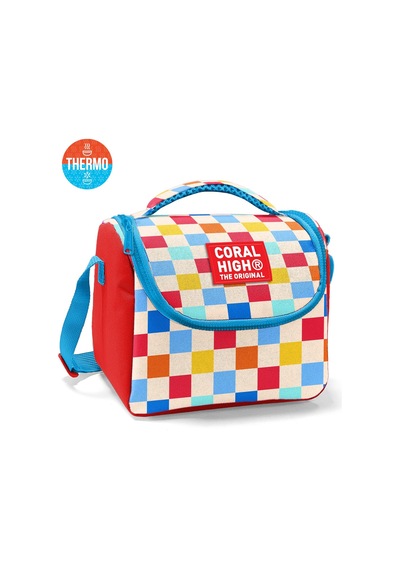 Coral High Kids Çok Renkli Dama Desenli Thermo Beslenme Çantası 37125 Çok Renkli