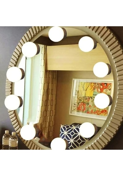 ' Lu Set Makyaj Aynası Işığı Banyo Yatak Odası Işığı Hoolywood Tarzı Led Makyaj Lambası 3 Farklı Renk Modu Çok Renkli