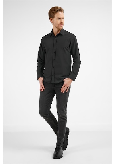 İmza Siyah - Beyaz Kendinden Desenli Sert Yaka Uzun Kol Cepsiz Slim Fit Pamuklu Gömlek 1004255216 Siyah - Beyaz İmza Siyah - Beyaz Kendinden Desenli Sert Yaka Uzun Kol Cepsiz Slim Fit Pamuklu Gömlek 1004255216 Siyah - Beyaz