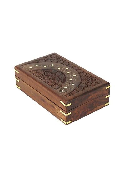 Ahşap Oymalı Kutu 25x14 Cm. K010