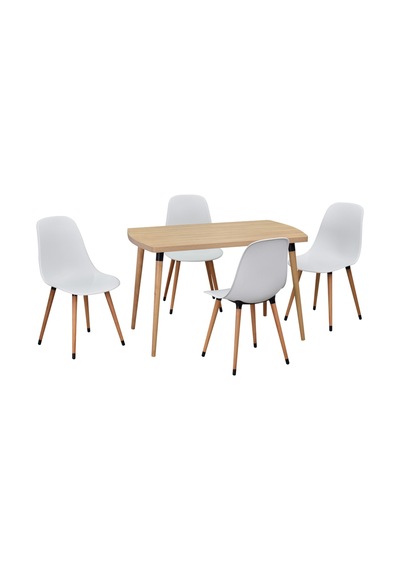 Vilinze Eames Sandalye Argos Ahşap Mdf Sabit Mutfak Masası Takımı - 70x120 Cmtk-argos-70120-nn-eames-nb Beyaz Vilinze Eames Sandalye Argos Ahşap Mdf Sabit Mutfak Masası Takımı - 70x120 Cmtk-argos-70120-nn-eames-nb Beyaz