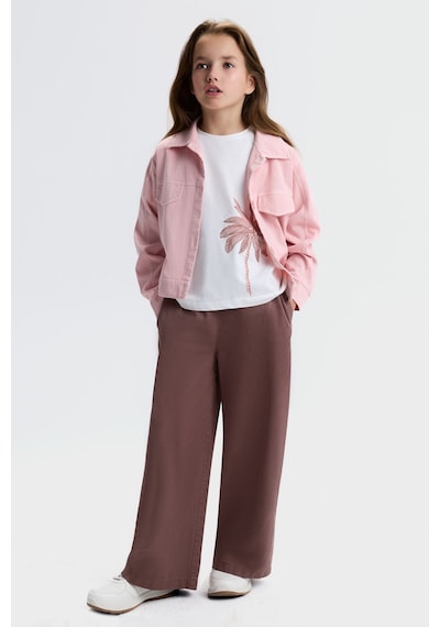 Xo Kids Kız Çocuk 3lü Alt Üst Kombin Takmı 8-14 Yaş Set0505 Kahverengi