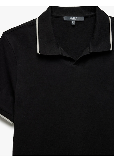 Koton Kontrast Detaylı Pamuklu Kısa Kollu Slim Fit Polo Yaka Tişört Siyah 5sam10091mk Siyah Koton Kontrast Detaylı Pamuklu Kısa Kollu Slim Fit Polo Yaka Tişört Siyah 5sam10091mk Siyah