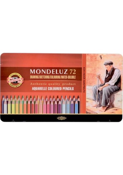 Mondeluz Aquarell Boya Kalemi 72 Renk Metal Kutu No Color