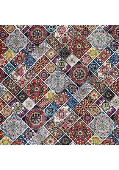 Döşemelik Kumaş Dijital Baskı Patchwork Desen