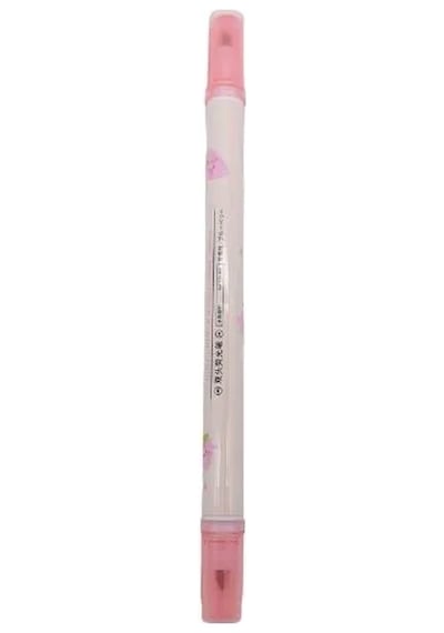 Meyve Kokulu Çift Uçlu Fosforlu Kalem Pastel Renkler-12 Pembe