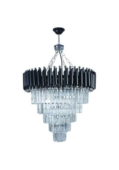 Zamira 55 Cm'lik Slver Kristal Taşlı Lüks Avize - Yatak Odası - Salon - Mutfak - Hol Gümüş
