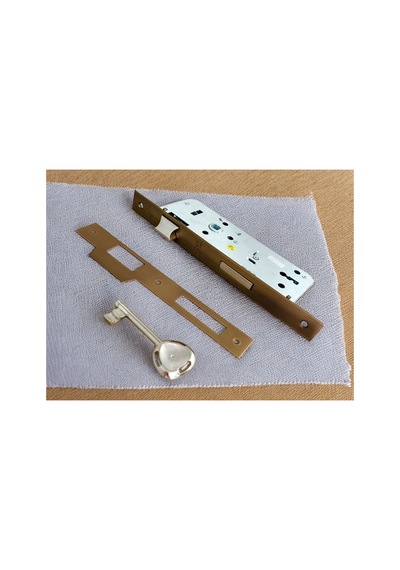 Özen Handles Mat Antik Sarı İç Kapı Gömme Oda Kilit 40/90/23 Kare 40 Mm 1 Adet