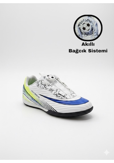 Airlaliga Erkek Çocuk Akıllı Bağcık Özellikli Halısaha Ayakkabısı L-620-hs Beyaz - Saks